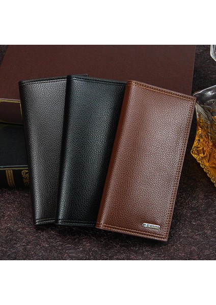Yeni Erkek Cüzdan Uzun Moda Erkek Manyetik Toka Artı Zarf Büyük Kapasiteli Çok Kartlı Cüzdan (Yurt Dışından)