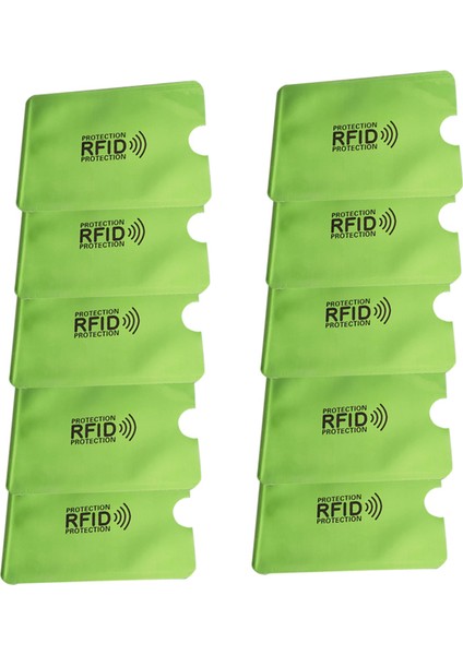 Microgood 10 Adet Taşınabilir Anti-Ic Rfıd Kredi Bankası Kimlik Kartı Kol Koruyucu Kılıf (Yurt Dışından)