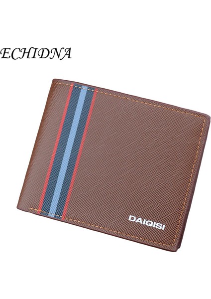 Echıdna Erkek Cüzdan Su Geçirmez Basit Stil Gündelik Ikiye Katlanmış Erkek Kart Cüzdanı (Yurt Dışından)