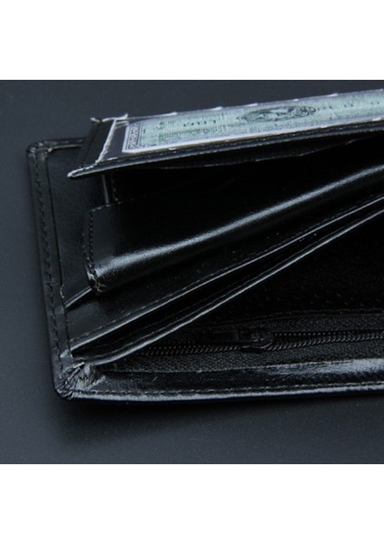 Erkek Yumuşak Pu Cüzdan Kart Sahibinin Kimlik Penceresi ile Çok Yuvaları Banka Kartvizit Kılıfı Erkek Siyah Çanta Vintage Kısa Cüzdan (Yurt Dışından) fırsatları