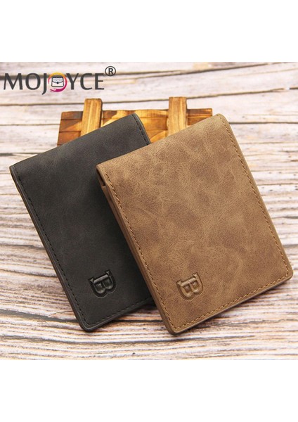 Moda Erkek Harfler Desen Ince Cüzdan Taşınabilir Kabartma Mini Çanta Para Çantası ile Düz Renk Bifold Fermuar Kart Sahibinin (Yurt Dışından)