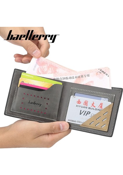 Baellerry Erkek Cüzdan Kısa Isim Özelleştirilmiş Kart Tutucu Klasik Erkek Cüzdan Fotoğraf Tutucu Adı Kazınmış Marka Erkek Cartera (Yurt Dışından) fiyatları