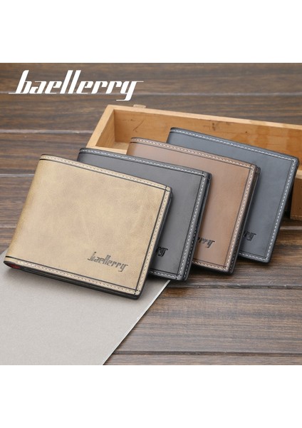 Baellerry Erkek Cüzdan Kısa Isim Özelleştirilmiş Kart Tutucu Klasik Erkek Cüzdan Fotoğraf Tutucu Adı Kazınmış Marka Erkek Cartera (Yurt Dışından) fırsatları