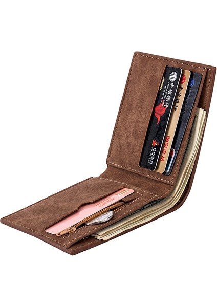 Moda Mini Ince Cüzdan Erkek Para Çanta Para Çantası Fermuar Kısa Erkek Cüzdan Kart Sahibinin Kompakt Para Çantalar (Yurt Dışından) fırsatları