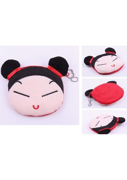 Sevimli Kız Peluş Pamuk 10*10 cm Bozuk Para Cüzdanı Cüzdan Kılıf Çanta Kadın Bayan Çanta Kılıfı Makyaj Çantası Tutucu Çanta Çanta (Yurt Dışından)