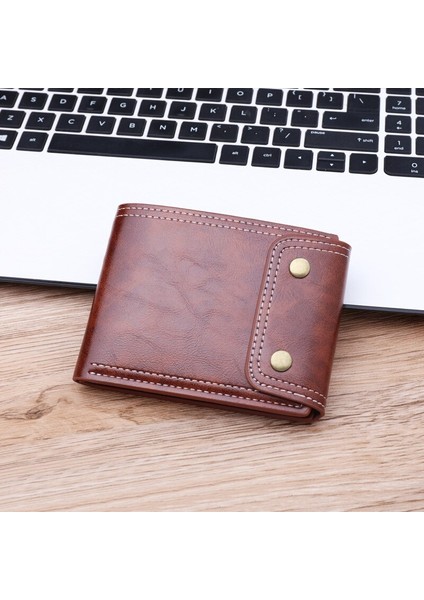 Pu Cüzdan Erkekler 2021 Erkek Küçük Cüzdan Marka Para Cüzdanı Küçük Manşonlar Çanta Iş Para Klipsi Kredi Kartı Carteira Masculina (Yurt Dışından)