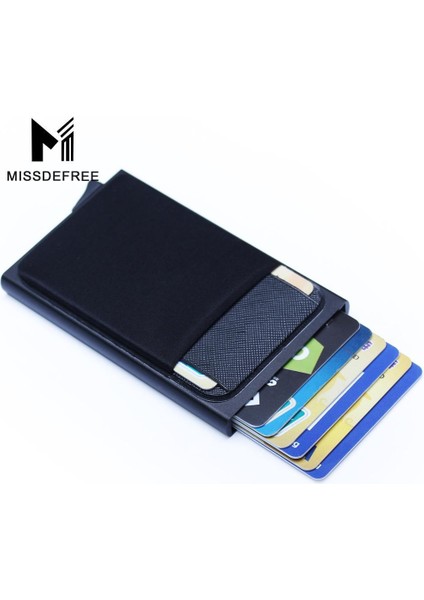 Arka Tutucu Engelleme Mini Cüzdan ile Alüminyum Cüzdan Otomatik Açılır Kredi Kartı Bozuk Para Cüzdanı (Yurt Dışından) fiyatları