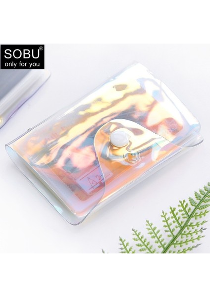 Yeni Pvc Lazer Şeffaf Kımlık Nakit Kart Tutucu Erkekler Iş Rfıd Engelleme Cüzdan Kredi Kartı Koruyucu Kılıf Cep Çanta H135 (Yurt Dışından) fiyatları