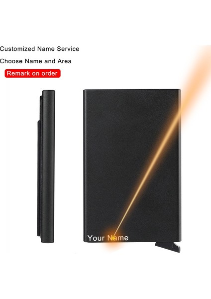 Rfid Metal Kart Tutucu Erkek Cüzdan Lazer Özelleştirilmiş Orijinal Hediye Özel Mini Ince Ince Cüzdan Erkekler Için Kişiselleştirilmiş Hediyeler 2021 (Yurt Dışından)