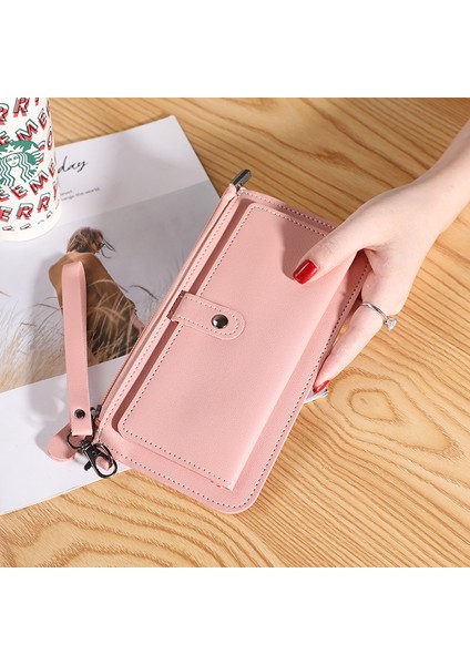 Kadın Deri Lüks Uzun Çok Fonksiyonlu Günlük Cüzdan Çoklu Kart Yuvası Kart Sahibinin Toka Fermuar Öğrenci Çanta Debriyaj (Yurt Dışından) modelleri