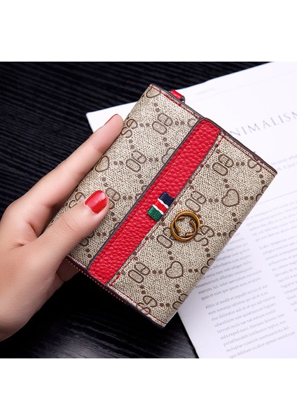 Yfashion Küçük Cüzdan Kızlar Için Retro Baskı Çoklu Kart Yuvası Bozuk Para Cüzdanı Büyük Kapasiteli Kart Tutucu Kadın Hediyeler Için (Yurt Dışından) fırsatları