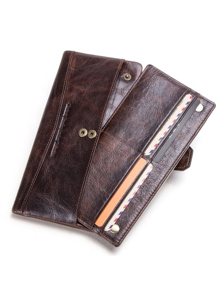 Contact's Cüzdan Erkek Cüzdan Erkek Uzun Tasarım Bozuk Para Cüzdanı Kart Sahibinin Telefon Cebi Yüksek Kaliteli Uzun Manşonlar (Yurt Dışından) fiyatları