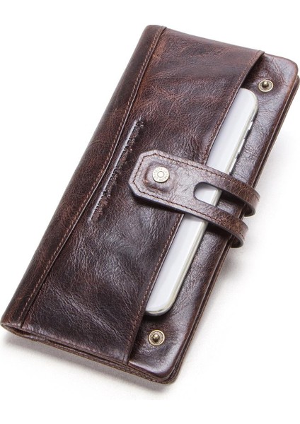 Contact's Cüzdan Erkek Cüzdan Erkek Uzun Tasarım Bozuk Para Cüzdanı Kart Sahibinin Telefon Cebi Yüksek Kaliteli Uzun Manşonlar (Yurt Dışından) modelleri