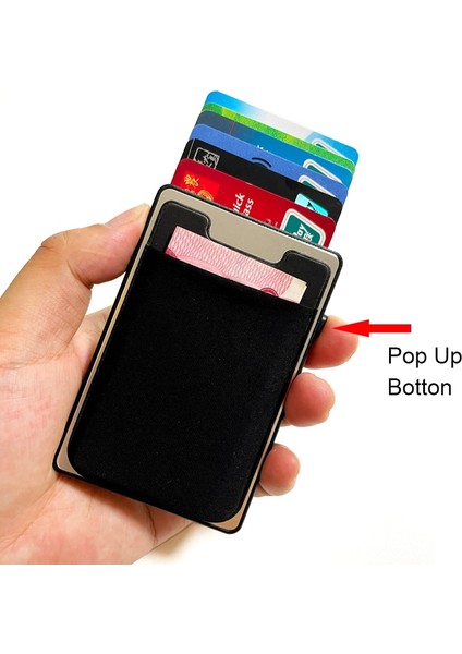 Yuecımıe Yeni Erkek Ince Cüzdan Akıllı Otomatik Açılır Cüzdan Kart Tutucu Fırça Alüminyum Çanta Kredi Kartı Kılıfı Esneklik Kılıfı ile (Yurt Dışından) fiyatları