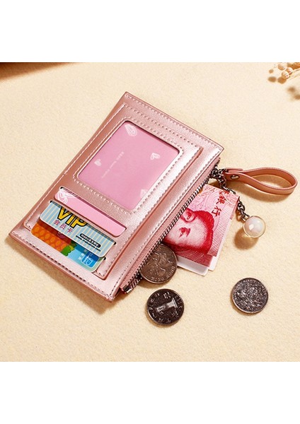 Mini Kadın Kredi Iş Bankası Kart Sahipleri Sedefli Yüzey Ultra Ince Kadın Fermuar Cüzdan Sevimli Bozuk Para Cüzdanı Para Çantası Kılıfı (Yurt Dışından) modelleri