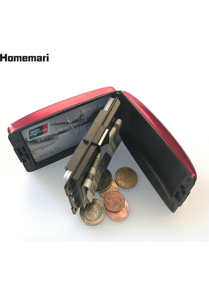 Bozuk Para Çantaları Erkek Cüzdan Sert Alüminyum Kredi Kartı Kılıfı Anti Rfid Tarama Koruyucu Tek Banka Kart Tutucu Metal Cüzdan (Yurt Dışından)