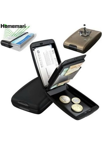 Bozuk Para Çantaları Erkek Cüzdan Sert Alüminyum Kredi Kartı Kılıfı Anti Rfid Tarama Koruyucu Tek Banka Kart Tutucu Metal Cüzdan (Yurt Dışından) modelleri