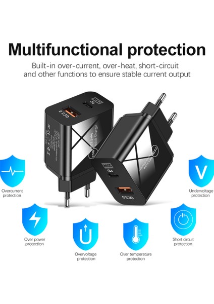 25WPD Hızlı Şarj Cep Telefonu Şarj Cihazı 5A Avrupa ve Amerika Birleşik Krallık Standart Tip-C Adaptörü Hızlı Duvar Şarj Kafası Için (Yurt Dışından) fırsatları