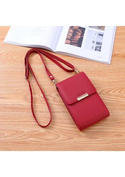 Yaz Kadın Telefon Omuz Çantası Pu Para Zinciri Telefon Crossbody Messenger (Yurt Dışından)