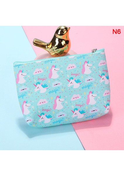 1 Adet Bozuk Para Çantaları Tutucu Unicorn Mini Değişim Cüzdan Para Çantası Fermuarlı Kese Hediye (Yurt Dışından)