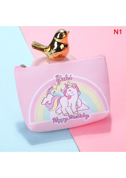 1 Adet Bozuk Para Çantaları Tutucu Unicorn Mini Değişim Cüzdan Para Çantası Fermuarlı Kese Hediye (Yurt Dışından) fiyatları