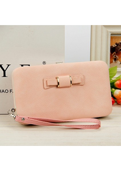 2019 Çanta Cüzdan Kadın Büyük Kapasiteli Marka Kart Sahipleri Kadınlar Için Cep Telefonu Cep Hediyeler Para Çantası Debriyaj Bileklik Çanta Papyon (Yurt Dışından) modelleri