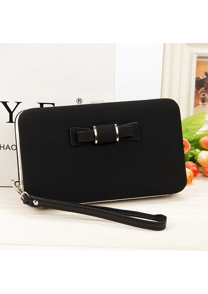 2019 Çanta Cüzdan Kadın Büyük Kapasiteli Marka Kart Sahipleri Kadınlar Için Cep Telefonu Cep Hediyeler Para Çantası Debriyaj Bileklik Çanta Papyon (Yurt Dışından) fırsatları