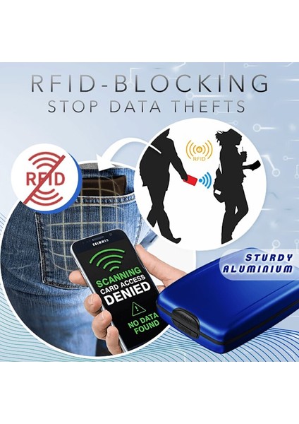 Yeni Güvenli Rfıd Para Yatırma ve Çekme Cüzdan Kredi Kartı Tutucu Cüzdan Erkek Kadın Metal Rfıd Vintage Alüminyum Çanta Dropshipping (Yurt Dışından) modelleri