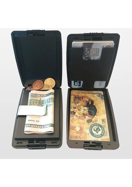 Yeni Güvenli Rfıd Para Yatırma ve Çekme Cüzdan Kredi Kartı Tutucu Cüzdan Erkek Kadın Metal Rfıd Vintage Alüminyum Çanta Dropshipping (Yurt Dışından) fırsatları