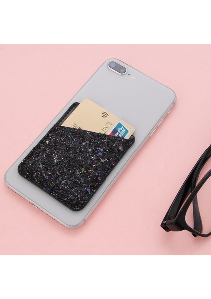 1 Adet Yapışkanlı Etiket Telefon Cebi Cep Telefonu Kart Üzerinde Sopa Cüzdan Esnek Kredi Kartları Kimlik Kartı Tutucu Kılıfı Kol Dropshıp (Yurt Dışından) indirimleri