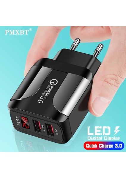 USB Şarj Cihazı 18W Hızlı Şarj Adaptörü Qc 3.0 Ab Ingiltere Abd Tak Şarj Cihazı iPhone 13 Xiaomi Mi 11 Samsung Cep Telefonu Hızlı Şarj (Yurt Dışından)