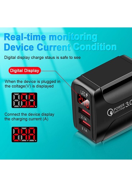 USB Şarj Cihazı 18W Hızlı Şarj Adaptörü Qc 3.0 Ab Ingiltere Abd Tak Şarj Cihazı iPhone 13 Xiaomi Mi 11 Samsung Cep Telefonu Hızlı Şarj (Yurt Dışından) fırsatları