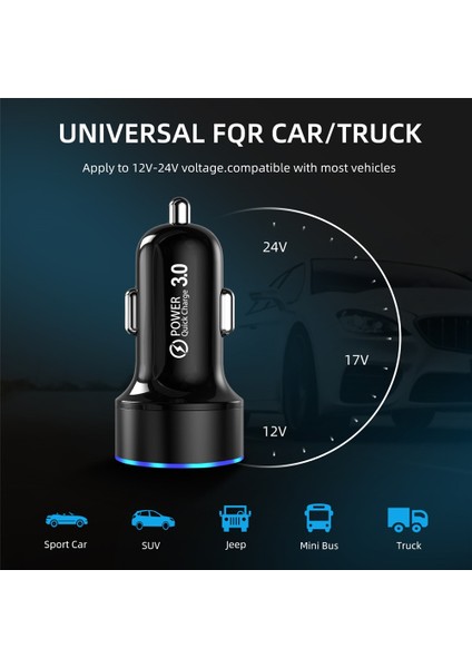 Uslıon USB Araç Şarj Cihazı Hızlı Şarj 3.0 Hızlı Şarj iPhone Için Şarj Cihazı 11 Xiaomi Mi Otomatik Tip C Qc Pd 3.0 Cep Telefonu Şarj Cihazı (Yurt Dışından) fırsatları