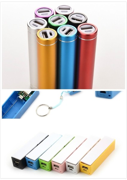 2 Stilleri Taşınabilir Güç Bankası 18650 Harici Yedek Pil Şarj Cihazı Anahtarlık ile USB Şarj Cep Telefonları Için Cep Telefonu (Yurt Dışından)
