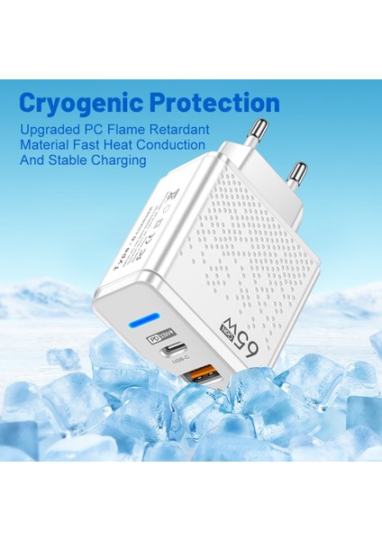 65W Gan Çift USB C Şarj Cihazı Pd Hızlı Şarj iPhone Için Şarj Cihazı Samsung Xiaomi Qc3.0 Cep Telefonu Şarj Cihazı Tipi C Güç Adaptörü (Yurt Dışından) indirimleri