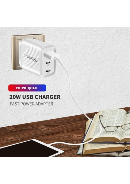Pd 20W Tip C Hızlı Şarj Adaptörü IPhone 13 Qc 3.0 Abd, Ab Ingiltere Seyahat Duvar Şarj Cihazı Xiaomi Huawei Samsung Telefon Şarj Cihazı (Yurt Dışından) fiyatları
