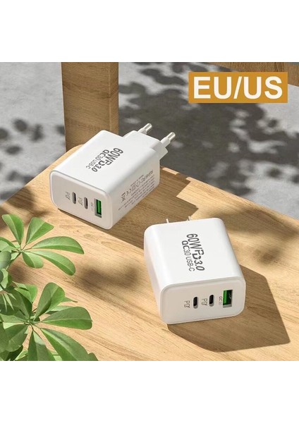 60W Gan USB Tip C Hızlı Duvar Şarj Cihazı Pd Qc3.0 MacBook Adaptörü Samsung Lg Apple iPhone 13/12/11/xs/xr/x/se/ipad Için Usb-C (Yurt Dışından) modelleri