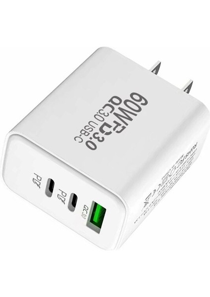 60W Gan USB Tip C Hızlı Duvar Şarj Cihazı Pd Qc3.0 MacBook Adaptörü Samsung Lg Apple iPhone 13/12/11/xs/xr/x/se/ipad Için Usb-C (Yurt Dışından) fırsatları