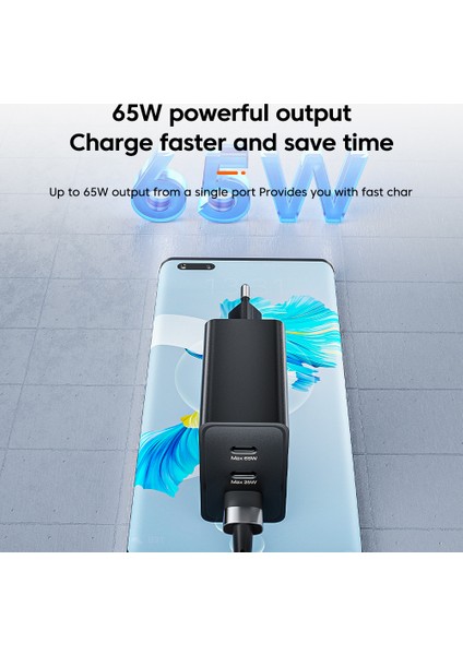 Elough 65W USB C Şarj Cihazı Hızlı Şarj Pd USB Tip C Şarj Cihazı 3 Port Telefon Şarj Cihazı iPhone Xiaomi Huawei Samsung ipad Tabletler Için (Yurt Dışından) modelleri