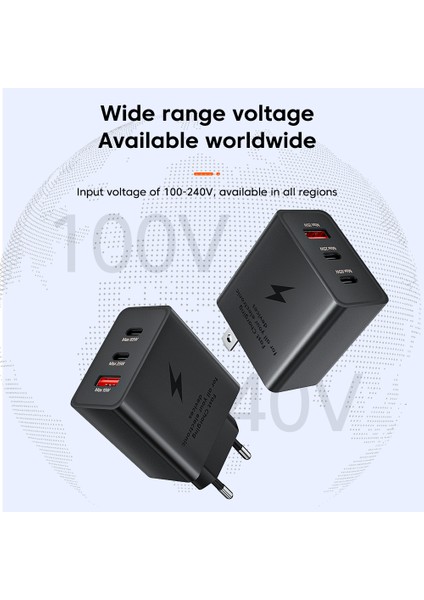 Elough 65W USB C Şarj Cihazı Hızlı Şarj Pd USB Tip C Şarj Cihazı 3 Port Telefon Şarj Cihazı iPhone Xiaomi Huawei Samsung ipad Tabletler Için (Yurt Dışından) fırsatları
