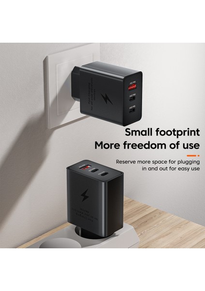 Elough 65W USB C Şarj Cihazı Hızlı Şarj Pd USB Tip C Şarj Cihazı 3 Port Telefon Şarj Cihazı iPhone Xiaomi Huawei Samsung ipad Tabletler Için (Yurt Dışından) indirimleri