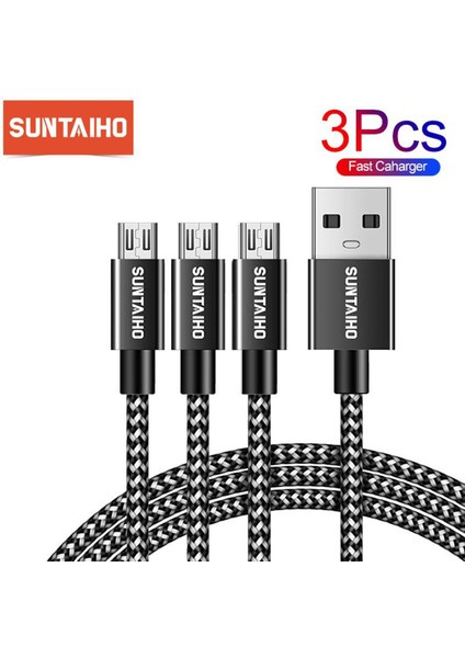 Mikro USB Kablosu 5A Hızlı Şarj Kablosu Cep Telefonu Mikro USB Kablosu Xiaomi Redmi Samsung Andriod Mikro USB Veri Kablo Kordonu (Yurt Dışından)