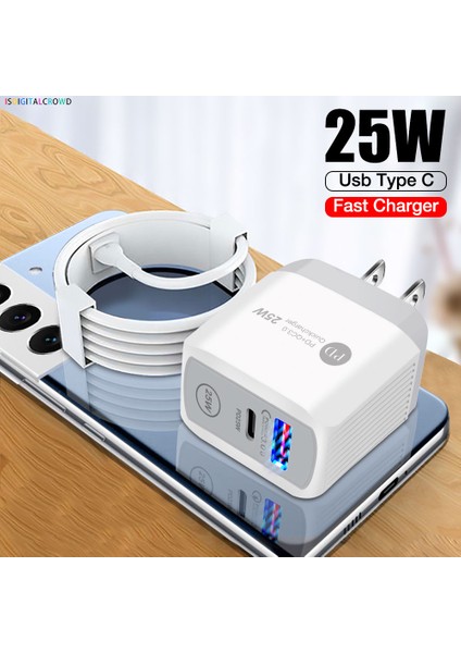 25W USB Tip C Orijinal Şarj Cihazı Samsung Galaxy S22 Ultra S21 Not 10 20 Artı Pd Hızlı Chargeur Kablosu Xiaomi Huawei Adaptörü (Yurt Dışından)