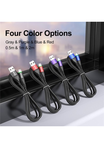 Uslıon 5A LED Mikro USB Kablosu Hızlı Şarj Mikro USB Şarj Cihazı Xiaomi Samsung Android Telefon Kablosu Için Veri Iletimi Desteği (Yurt Dışından) indirimleri