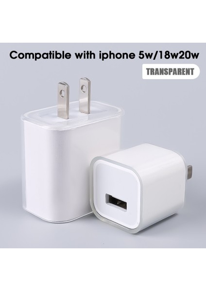 Şeffaf Şarj Cihazı Koruyucu Kapak Apple Iphone Ipad 5 W/18 W/20 W Şarj Cihazı Çizilmez Yumuşak Tpu Şeffaf Kılıf Kol (Yurt Dışından) fiyatları
