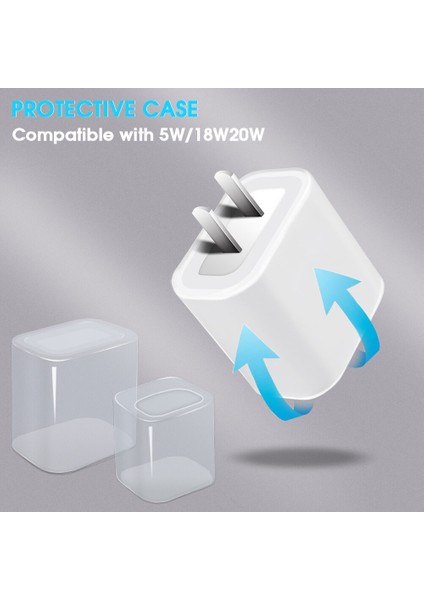 Şeffaf Şarj Cihazı Koruyucu Kapak Apple Iphone Ipad 5 W/18 W/20 W Şarj Cihazı Çizilmez Yumuşak Tpu Şeffaf Kılıf Kol (Yurt Dışından) modelleri