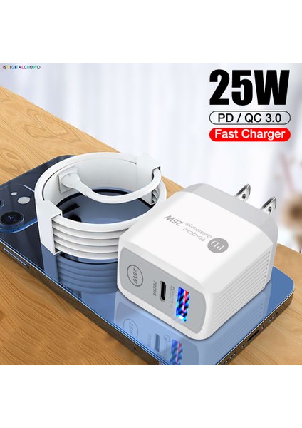 25W Pd USB C Şarj Cihazı Iphone 13 Pro Max 12 11 Xs Xr Mini Hızlı Chargeur Tip C Qc 3.0 Hızlı Şarj Kablolu Telefon Aksesuarları (Yurt Dışından)