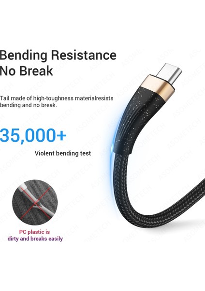 6A USB C Kablolu Telefon Tel C Tipi Kablo USB A Tipi C Hızlı Şarj Kablosu Xiaomi Samsung MacBook Için Hızlı Şarj Veri Kablosu (Yurt Dışından) modelleri