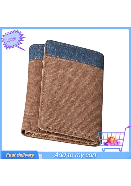 Moda Üç Katlı Erkek Kısa Cüzdan Kredi Kartı Çoklu Yuvaları Çanta Paraları Para Çantası (Yurt Dışından) modelleri