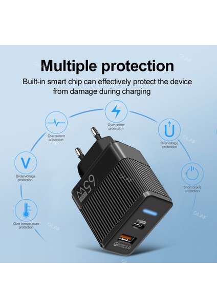 65W Galyum Nitrür USB Şarj Aleti Qc3.0 Pd Akıllı Hızlı Şarj Cep Telefonu Şarj Kafası Dizüstü Evrensel Hızlı Gan Şarj Kaynağı (Yurt Dışından) indirimleri